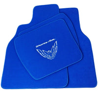 Blue Floor Mats for Pontiac FireBird (1993-2002) with Trans Am Logo - AutoWin