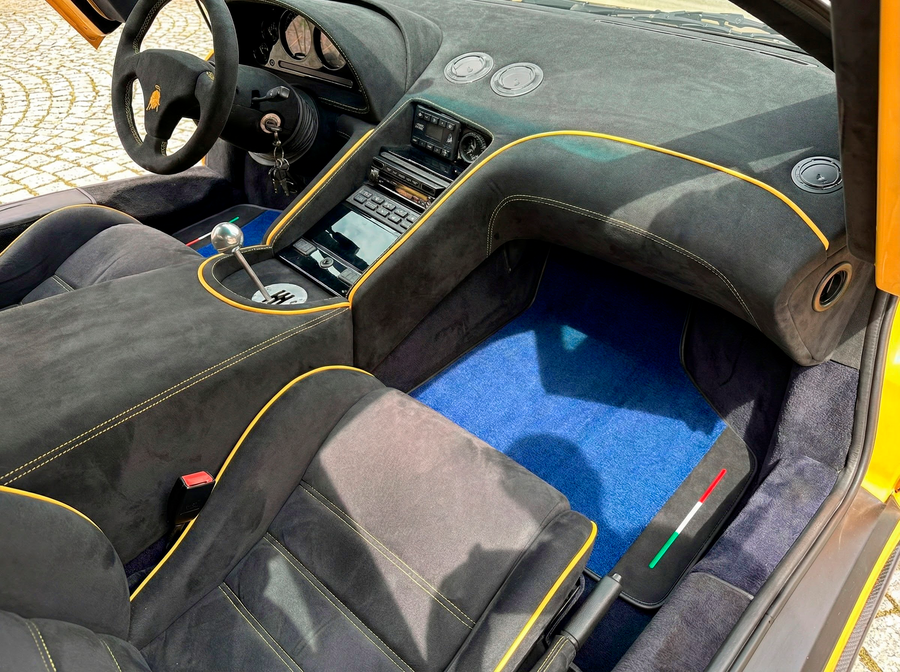 Tapis de voiture bleus Sur mesure pour Lamborghini Diablo