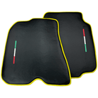 Carbon Fiber Floor Mats for Ferrari F12 Berlinetta (2012-2022) | Yellow Trim - AutoWin