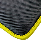 Carbon Fiber Floor Mats for Ferrari F12 Berlinetta (2012-2022) | Yellow Trim - AutoWin
