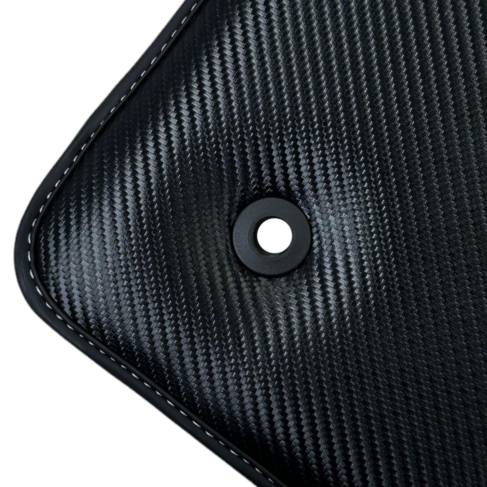 Carbon Fiber Floor Mats for Ford Mustang GT500 Shelby (2015-2021) with Cobra Sewing - AutoWin