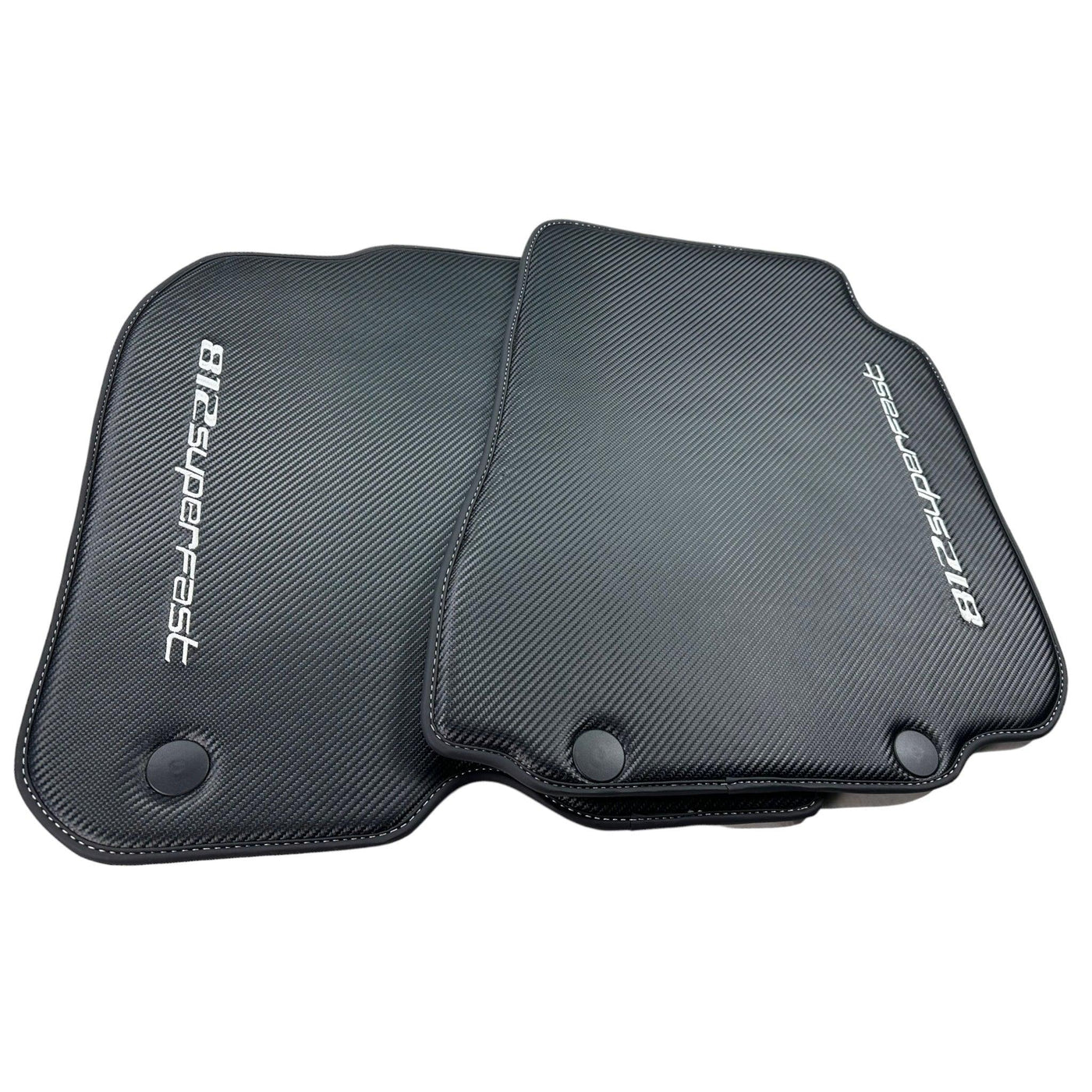 Carbon Fiber Leather Floor Mats For Ferrari 812 Superfast - AutoWin