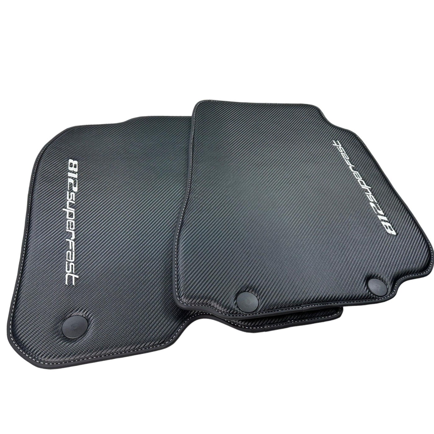 Carbon Fiber Leather Floor Mats For Ferrari 812 Superfast - AutoWin