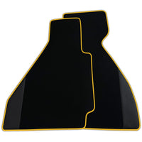 Custom Black Floor Mats for Ferrari 328 GTB (1985-1989) with Leather