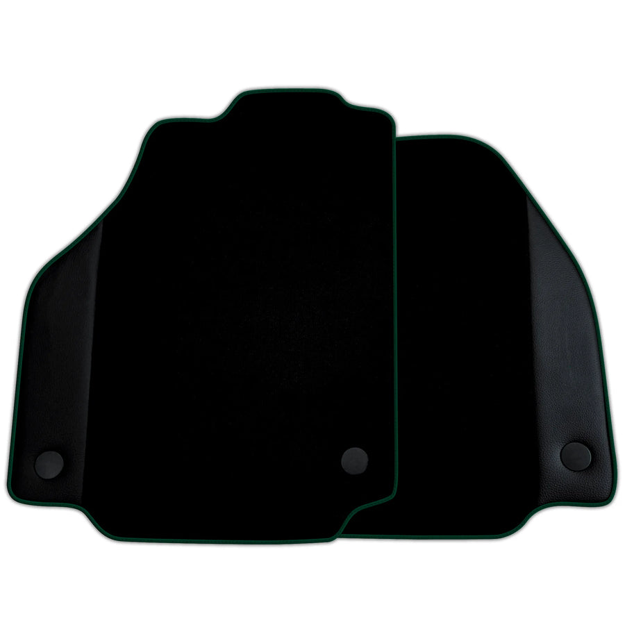 Custom Black Floor Mats for Ferrari F8 Spider (2019-2023) with Leather