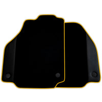 Custom Black Floor Mats for Ferrari F8 Spider (2019-2023) with Leather