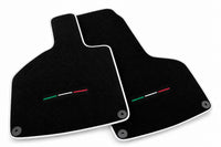 Custom Black Floor Mats for Lamborghini Huracan Sterrato (2023-2024) White trim