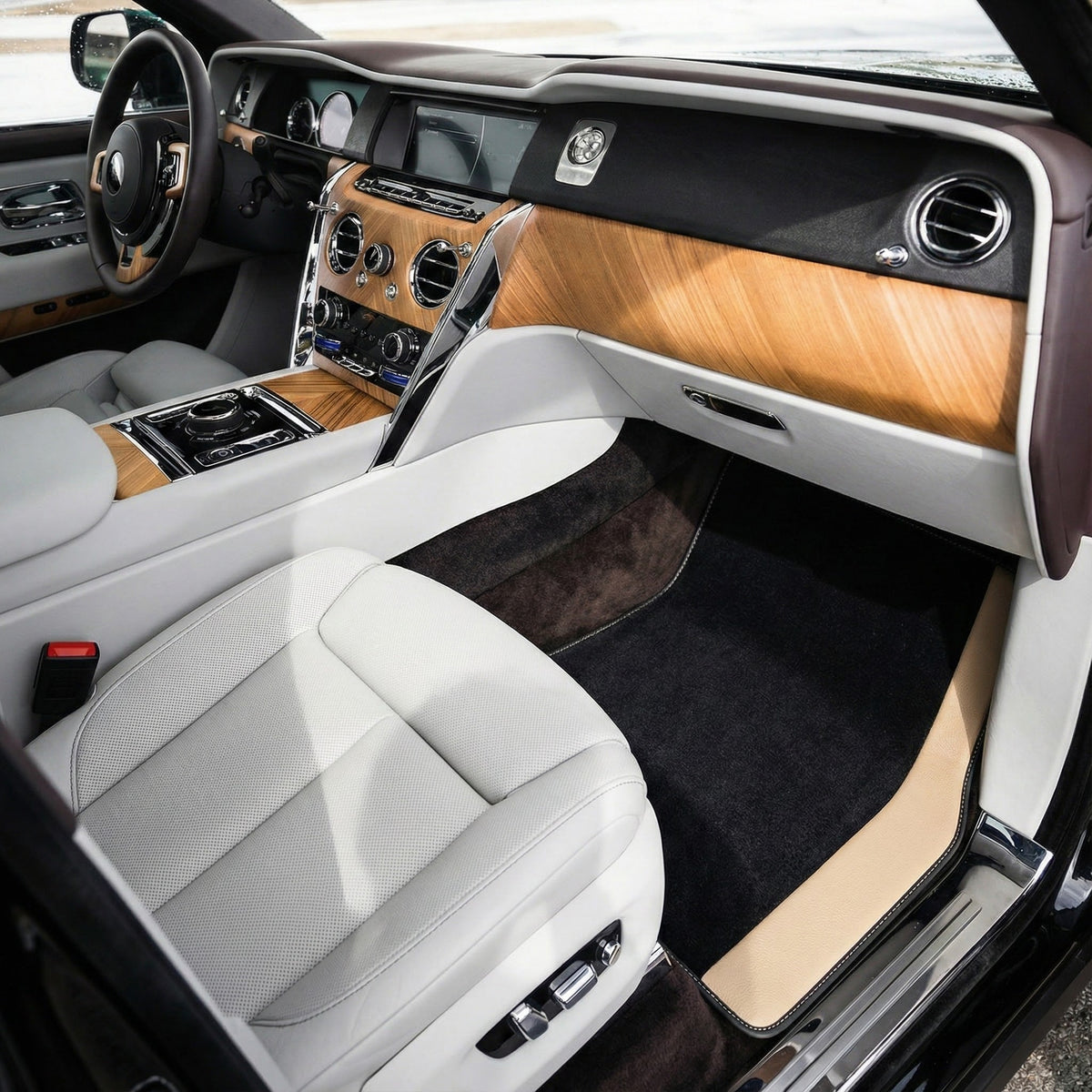 Interior look of floor mats for Rolls Royce Cullinan