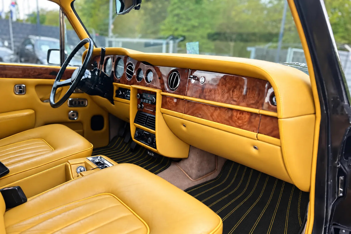 Customizable Leather Floor Mats with AW07 Pattern for Rolls Royce Shadow (1965-1977) inside the vehicle