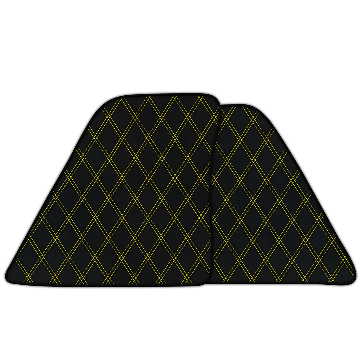 Customizable Leather Floor Mats with Double Diamond Pattern for Ferrari 296 GTB (2022-2027)