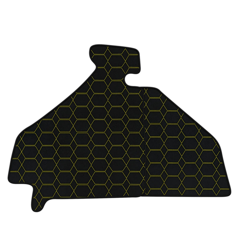 Alfombrillas de cuero personalizables con patrón hexagonal