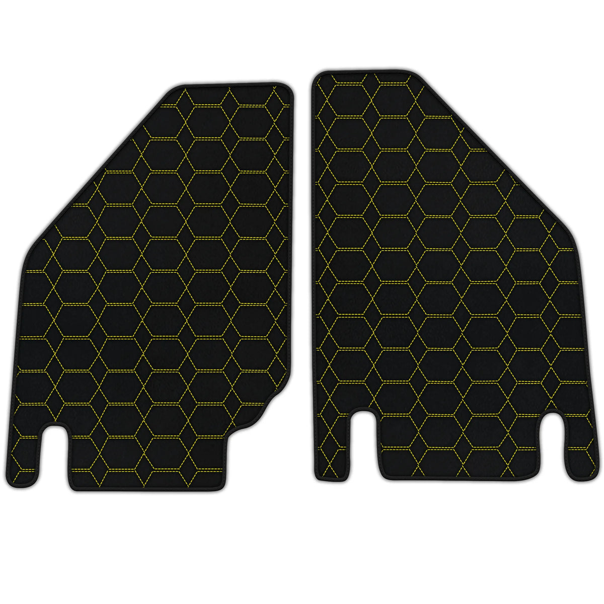 Customizable Leather Floor Mats with Hexagon Hex Pattern for Lamborghini Countach (1974–1990)