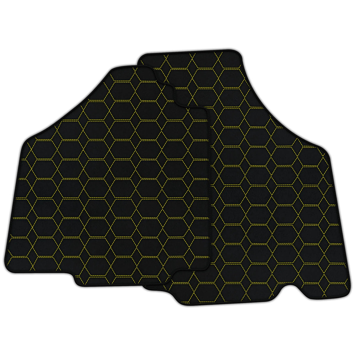 Customizable Leather Floor Mats with Hexagon Hex Pattern for Lamborghini Murcielago (2001-2010)