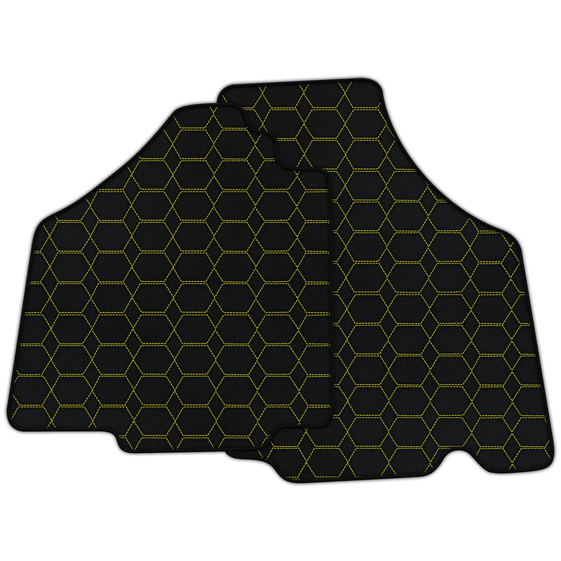 Anpassbare Lederfußmatten mit Hexagon-Muster für Lamborghini Murcielago (2001-2010)
