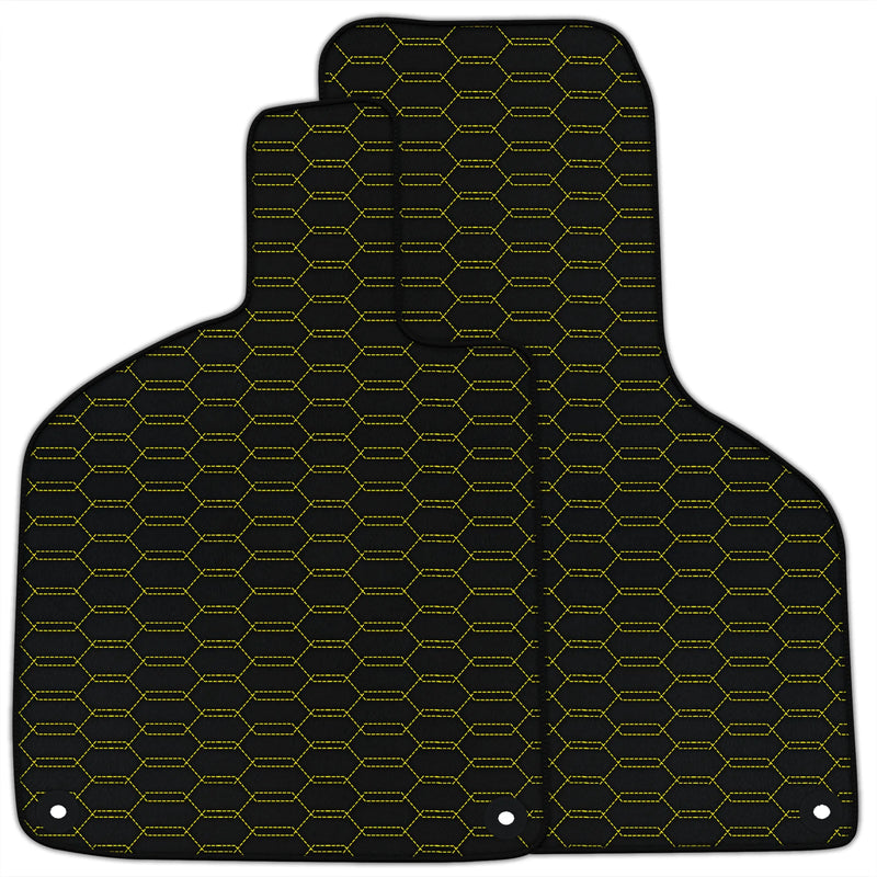 Customizable Leather Floor Mats with Interalced Hex Pattern for Lamborghini Huracan EVO (2019-2024)