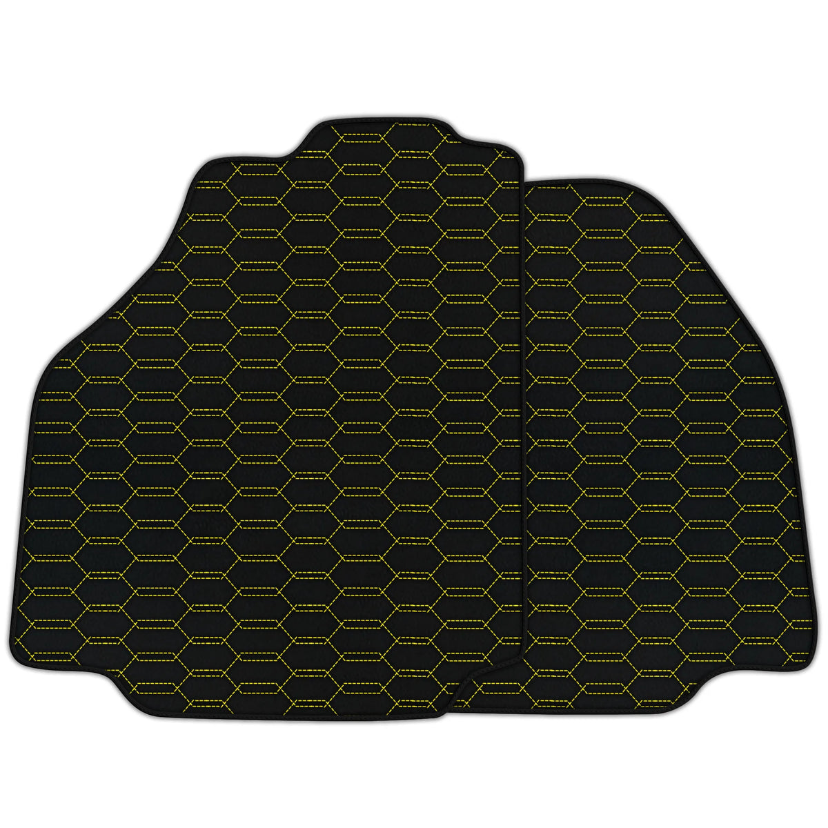 Customizable Leather Floor Mats with Interlaced Hex Pattern for Ferrari 488 Spider (2016-2022)