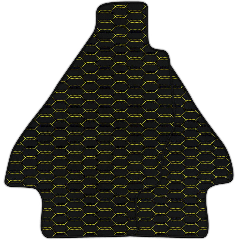 Tapetes de coche de cuero personalizables con patrón hexagonal entrelazado para Ferrari Dino GT4 (1973-1979)