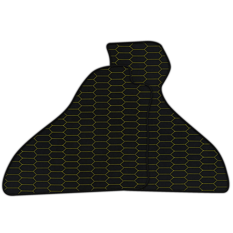 Alfombrillas de coche de cuero personalizables con patrón Hex Raptor para Ferrari Mondial Convertible (1983-1993)