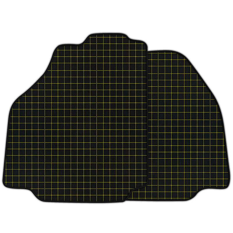 Tapis de sol en cuir personnalisables avec motif carré pour Ferrari 458 Italia (2009-2015)