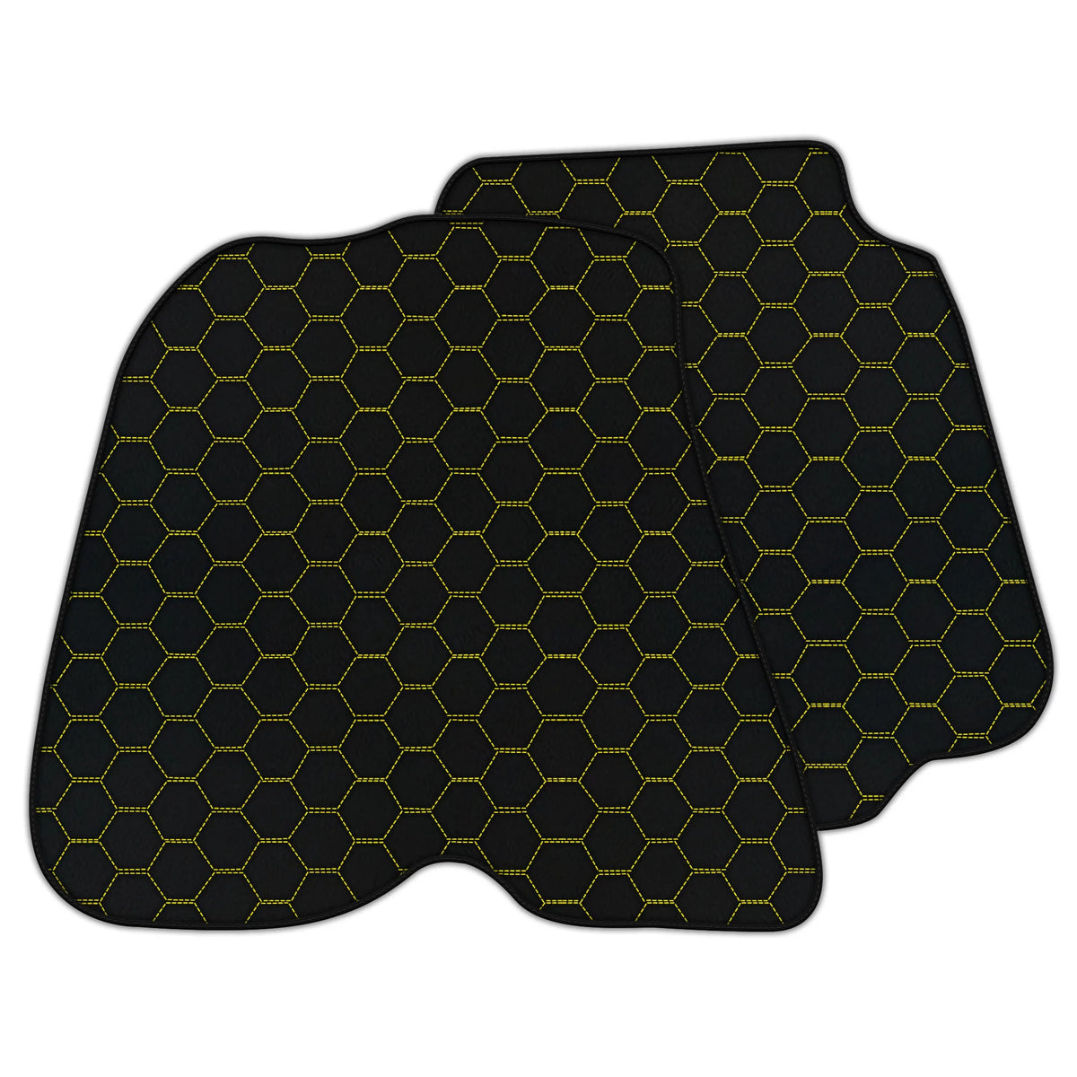 Customizable Leather Floor Mats with Symmetrical Hex Pattern for Ferrari 812 GTS (2018-2023)