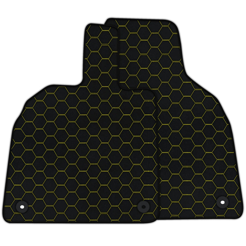 Alfombrillas de coche de cuero personalizables con patrón hexagonal simétrico para Lamborghini Aventador (2012-2022)