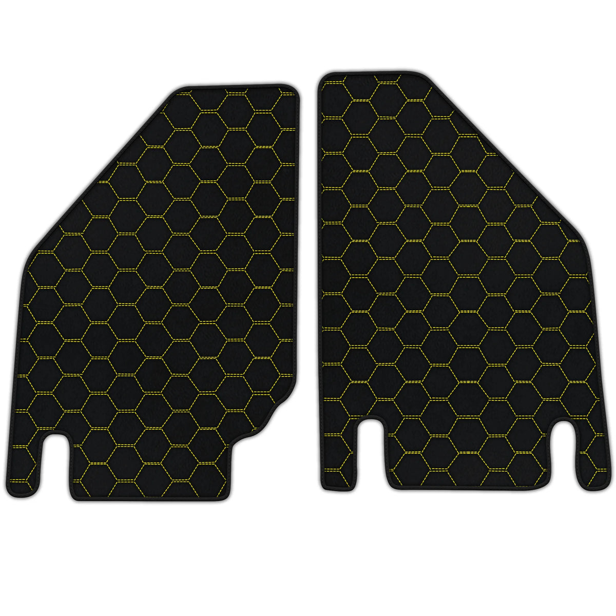 Customizable Leather Floor Mats with Symmetrical Hex Pattern for Lamborghini Countach (1974–1990)