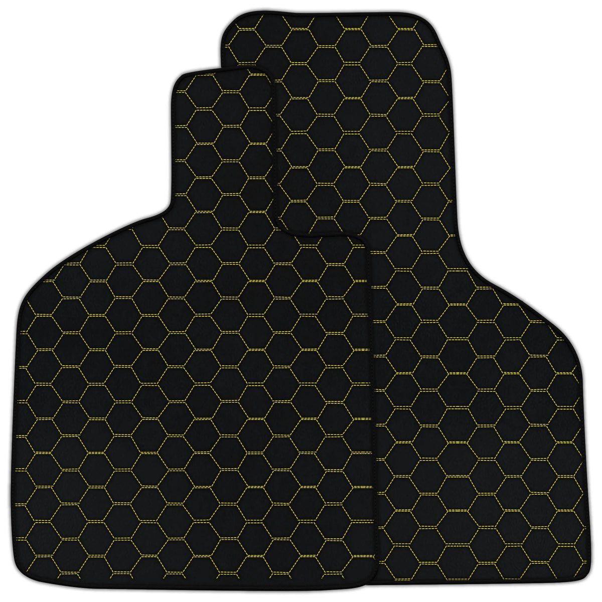 Customizable Leather Floor Mats with Symmetrical Hex Pattern for Lamborghini Huracan Tecnica (2022-2024)