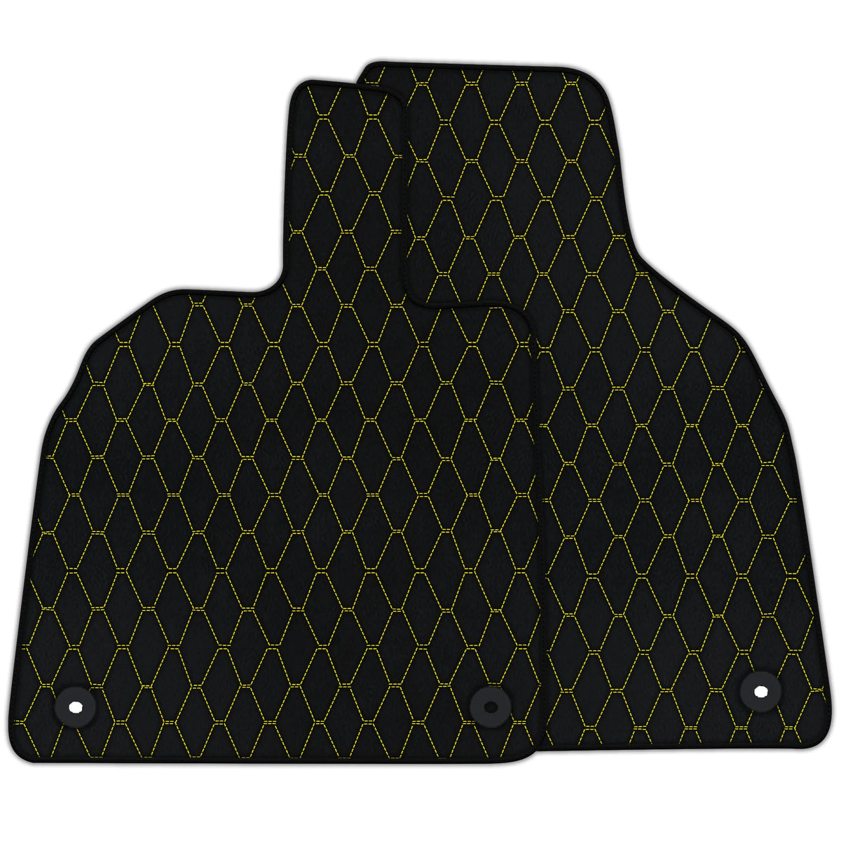 Customizable Leather Floor Mats with Vertical Hex Pattern for Lamborghini Aventador (2012-2022)