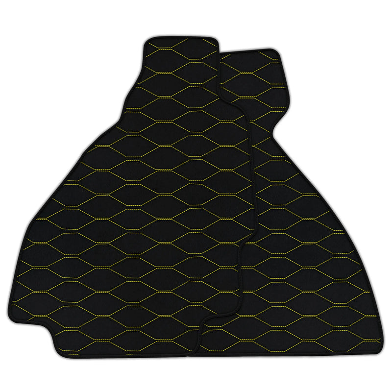 Alfombrillas de cuero personalizables con patrón Hex Viper para Ferrari 328 GTS (1985-1989)