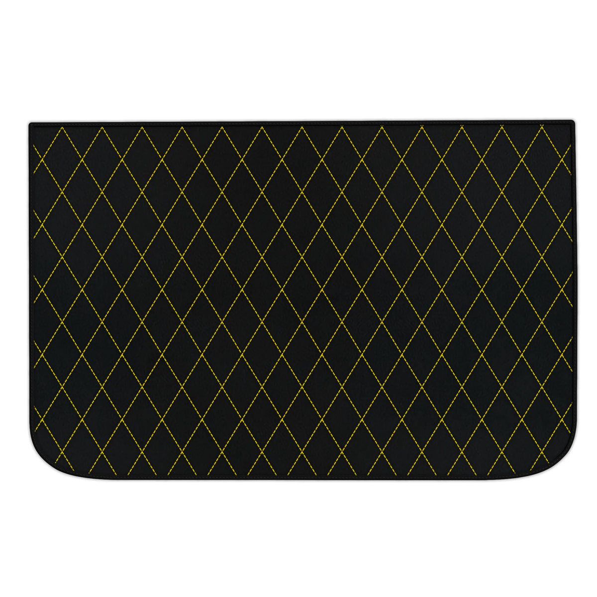 Customizable Leather Trunk Floor Mats with Single Diamond Pattern for Ferrari Roma (2021-2027)