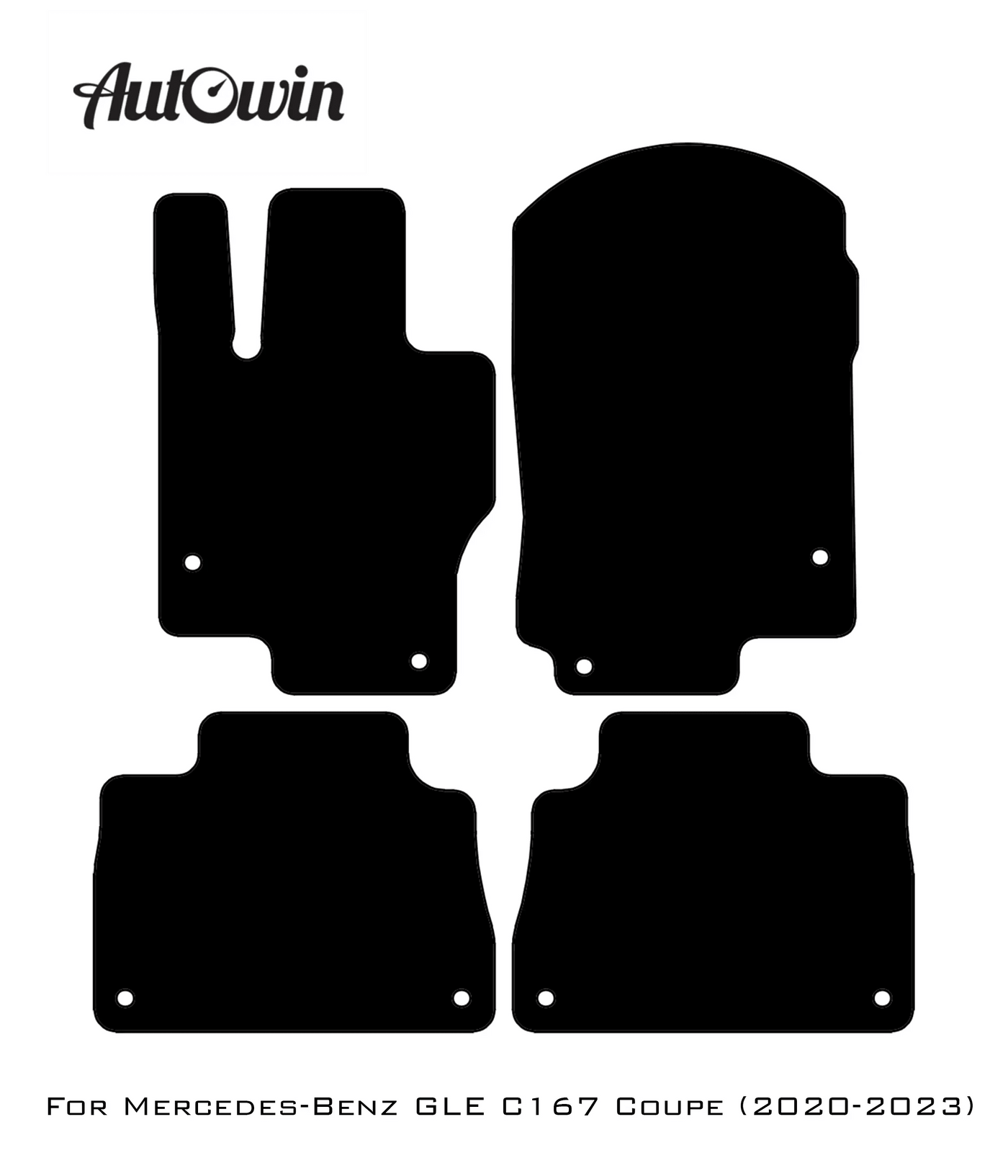 Dark Blue Floor Mats For Mercedes Benz GLE-Class C167 Coupe (2020-2023) | Limited Edition - AutoWin
