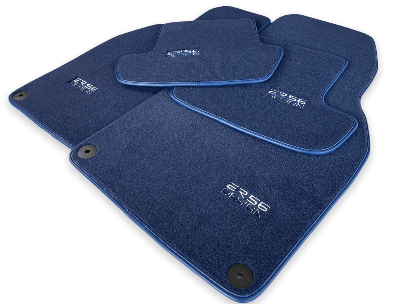 Dark Blue Floor Mats for Porsche Panamera (2009-2016) | ER56 Design - AutoWin