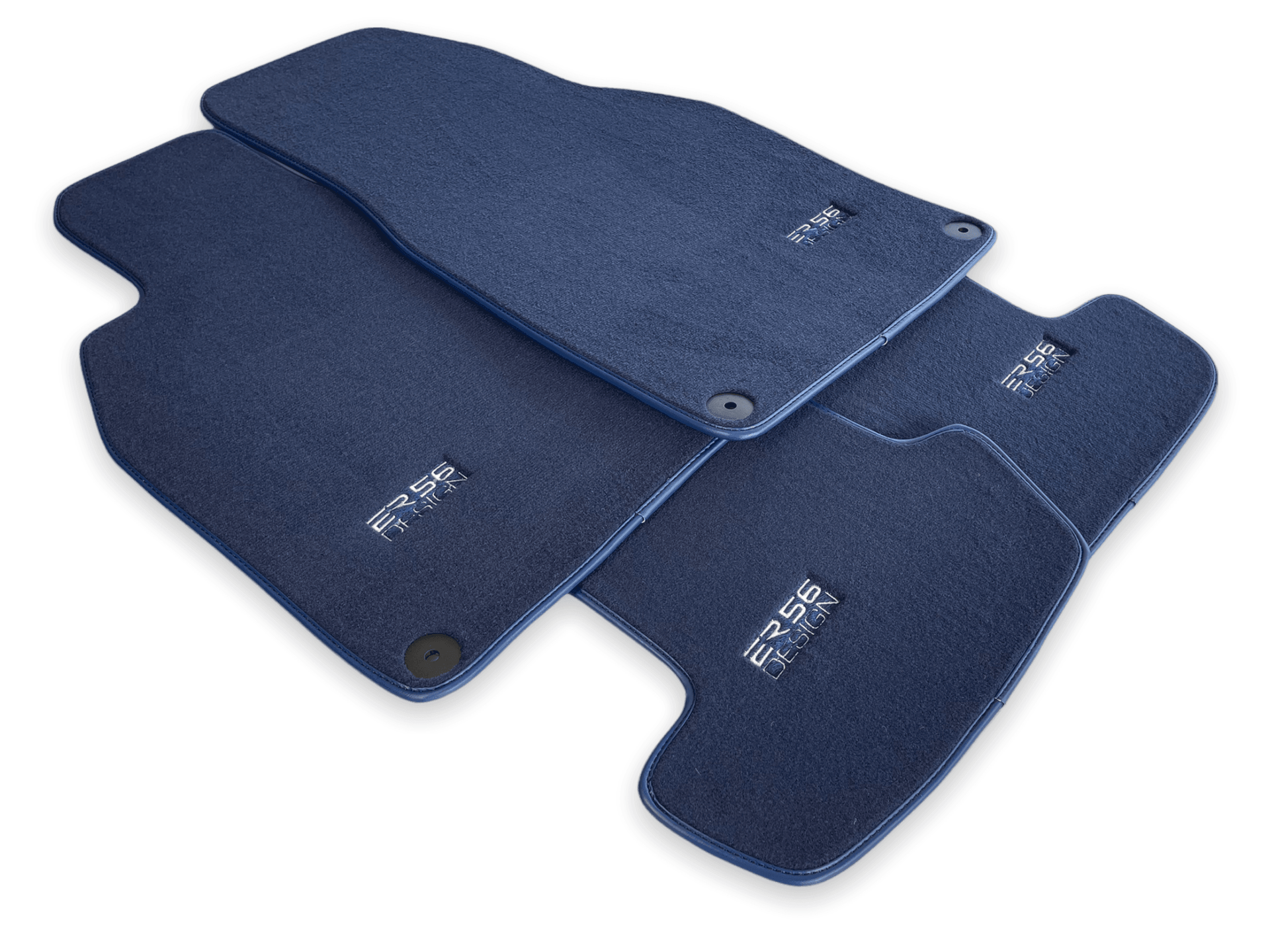 Dark Blue Floor Mats for Porsche Panamera (2009-2016) | ER56 Design - AutoWin