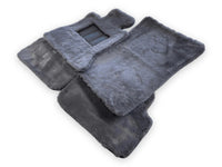 Dark Gray Sheepskin Floor Mats For Bentley Bentayga Design Brand - AutoWin
