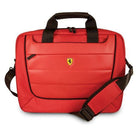 Ferrari Laptop Messenger Bag – Red with Black Piping & Embossed Yellow Logo