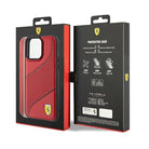 Ferrari Perforated Waves Metal Logo Hardcase for iPhone 15 Pro 6.1" - AutoWin