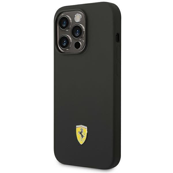 Ferrari Silicone Metal Logo Hardcase for iPhone 14 Pro Max 6.7" - AutoWin