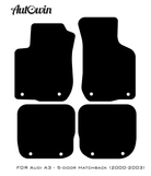 Floor Mats for Audi A3 - 5 -door Hatchback (2000-2003) Carpet Germany Flag - AutoWin