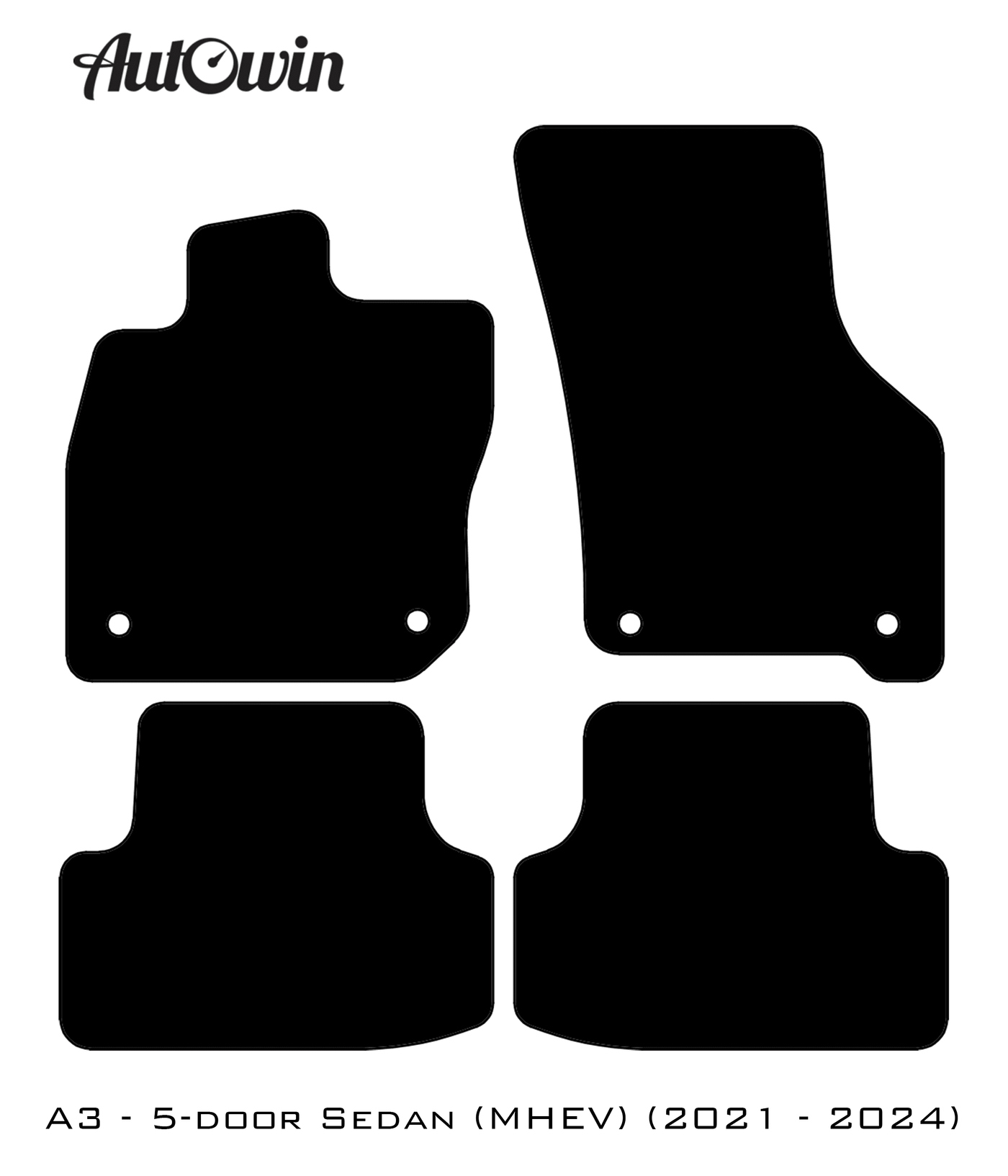 Floor Mats for Audi A3 - 5-door Sedan (MHEV) Mild Hybrid Electric Vehicle (2021 - 2024) - AutoWin