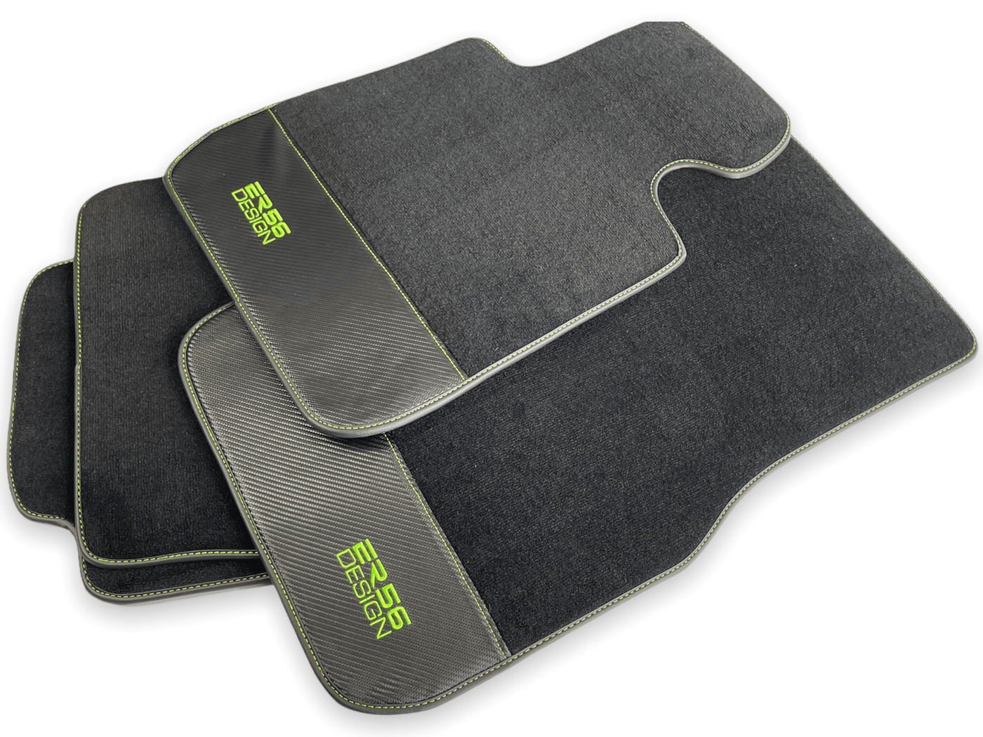 Floor Mats For BMW M5 G90 (2023-2026) Sedan Carbon Leather Er56 Design - AutoWin