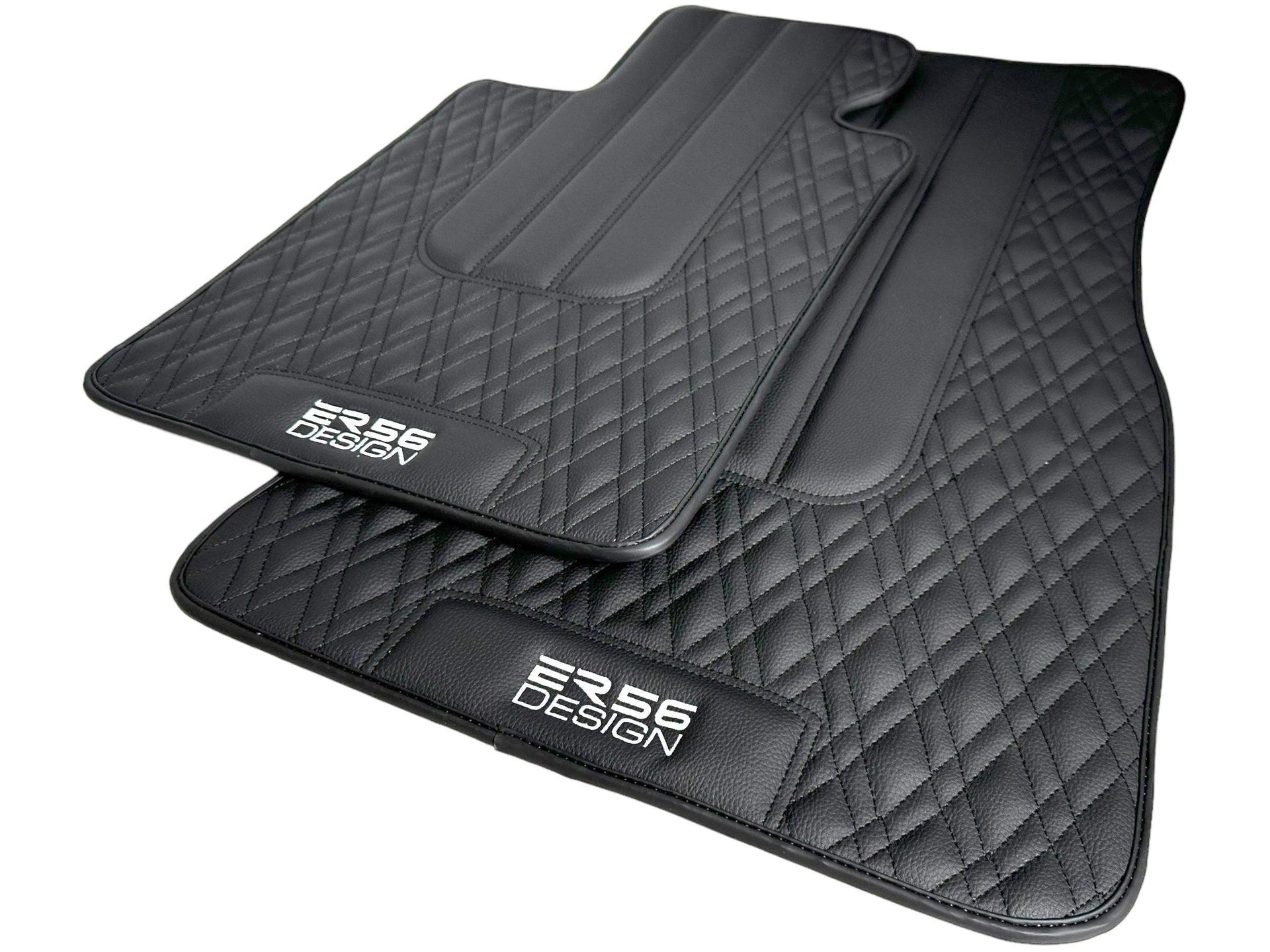 Floor Mats For BMW X5M F85 SUV Black Leather | ER56 Design - AutoWin