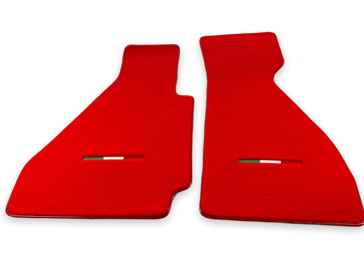Floor Mats For Ferrari 328 GTB 1985-1989 Red Autowin Brand Italian Edition - AutoWin