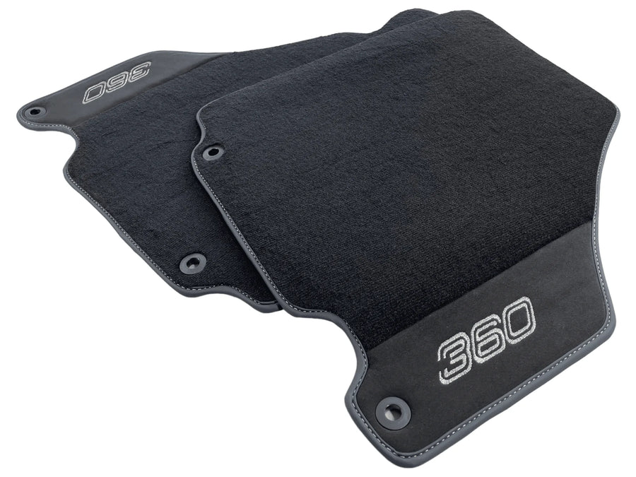 Tapis de sol pour Ferrari 360 Modena 1999-2005 Noir avec Alcantara - AutoWin