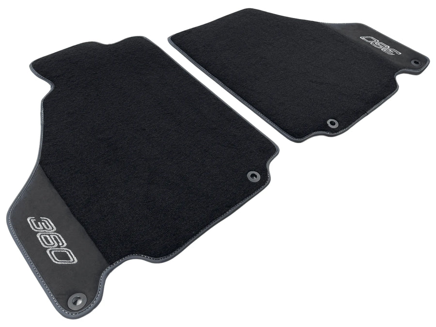 Tapis de sol pour Ferrari 360 Modena 1999-2005 noirs avec Alcantara - AutoWin