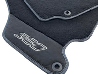 Tapis de sol pour Ferrari 360 Modena 1999-2005 noirs avec Alcantara - AutoWin