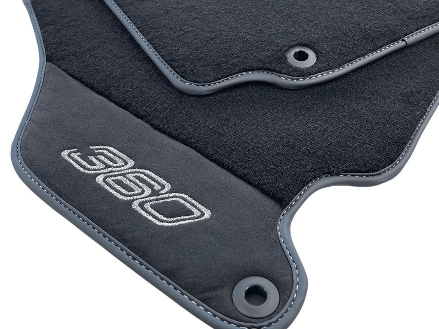 Tapis de sol pour Ferrari 360 Modena 1999-2005 noirs avec Alcantara - AutoWin