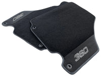 Tapis de sol pour Ferrari 360 Modena 1999-2005 Noir avec Alcantara - AutoWin