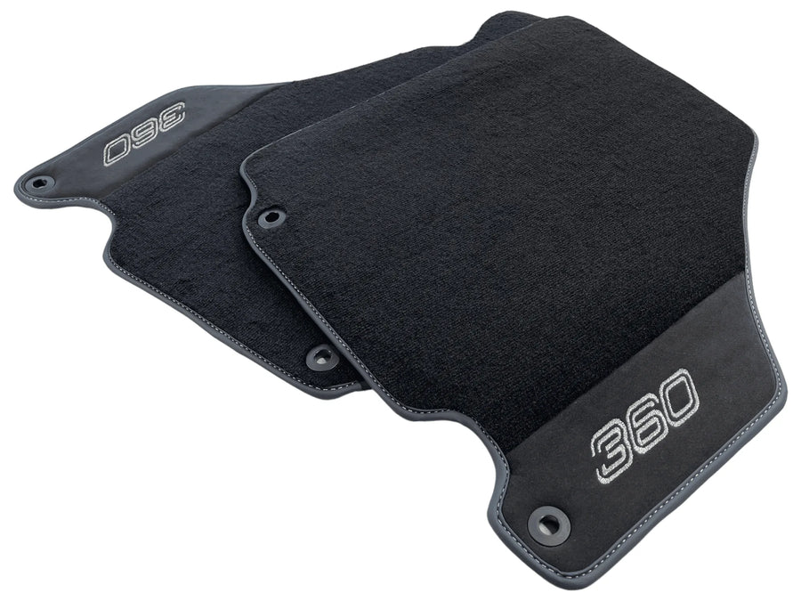 Tapis de sol pour Ferrari 360 Modena 1999-2005 Noir avec Alcantara - AutoWin