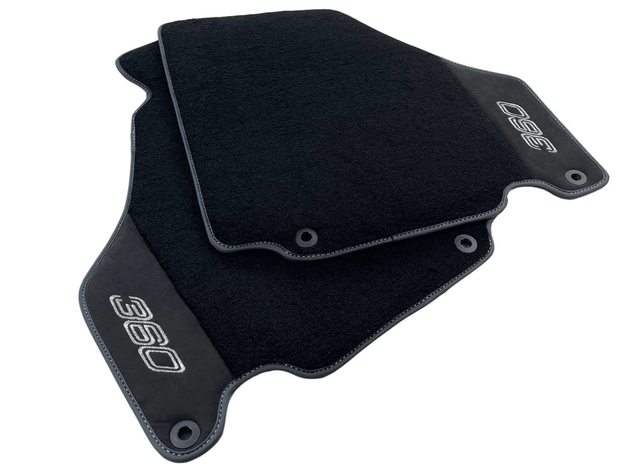 Tapis de sol pour Ferrari 360 Modena 1999-2005 Noir avec Alcantara - AutoWin