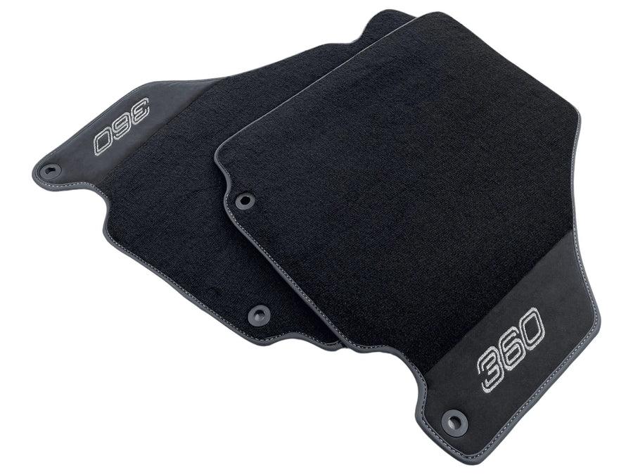 Tapis de sol pour Ferrari 360 Modena 1999-2005 noirs avec Alcantara - AutoWin